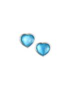 Wonderland Small Heart Stud Earrings In Ice