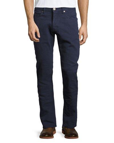 Corduroy Slim-fit Pants, Navy
