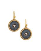 Imperial Granulated Round Drop Earrings