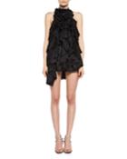 Ruffled Satin Halter