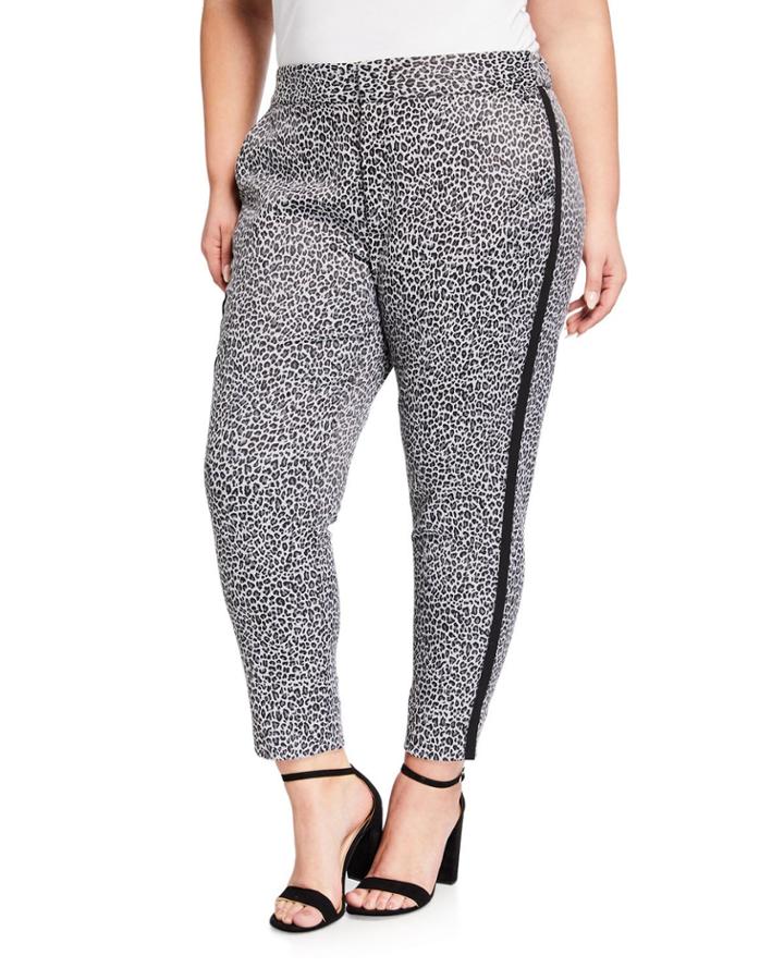Plus Size Agatha Leopard Ankle Pants