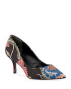Addie Embroidered Floral Pumps