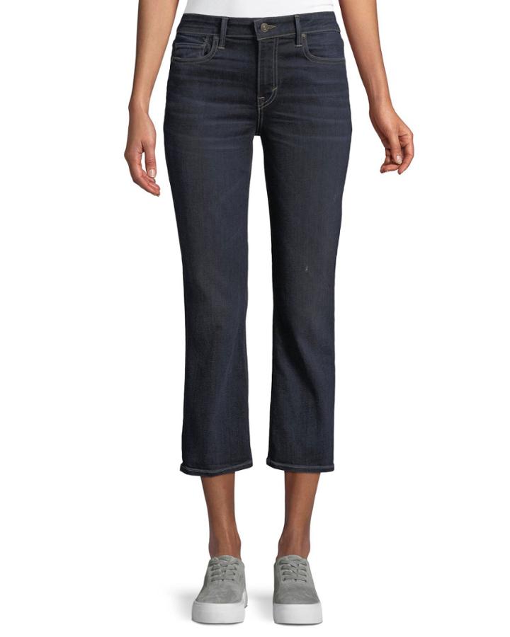 Mid-rise Cropped Flare-leg Jeans