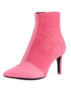 Beha Mixed Leather & Suede Zip-up Boots