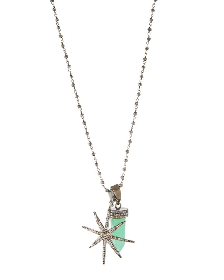 Starburst & Chalcedony Pendant Necklace