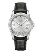 Loop Stainless Steel Watch W/ Leather Strap,