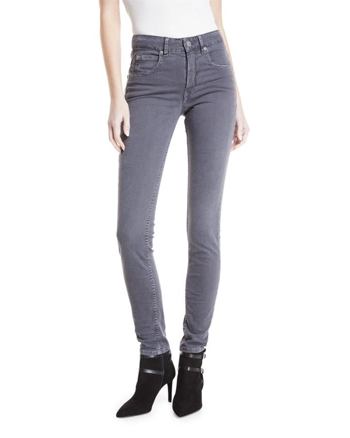 Mid-rise Straight-leg Jeans With Embroidered