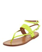 Strappy Leather Flat