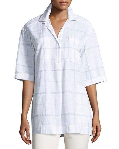 Yohanna Lacombe Windowpane Blouse,
