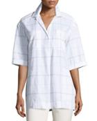 Yohanna Lacombe Windowpane Blouse,