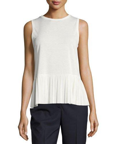 Elvnee Drapey Pleated Peplum Top