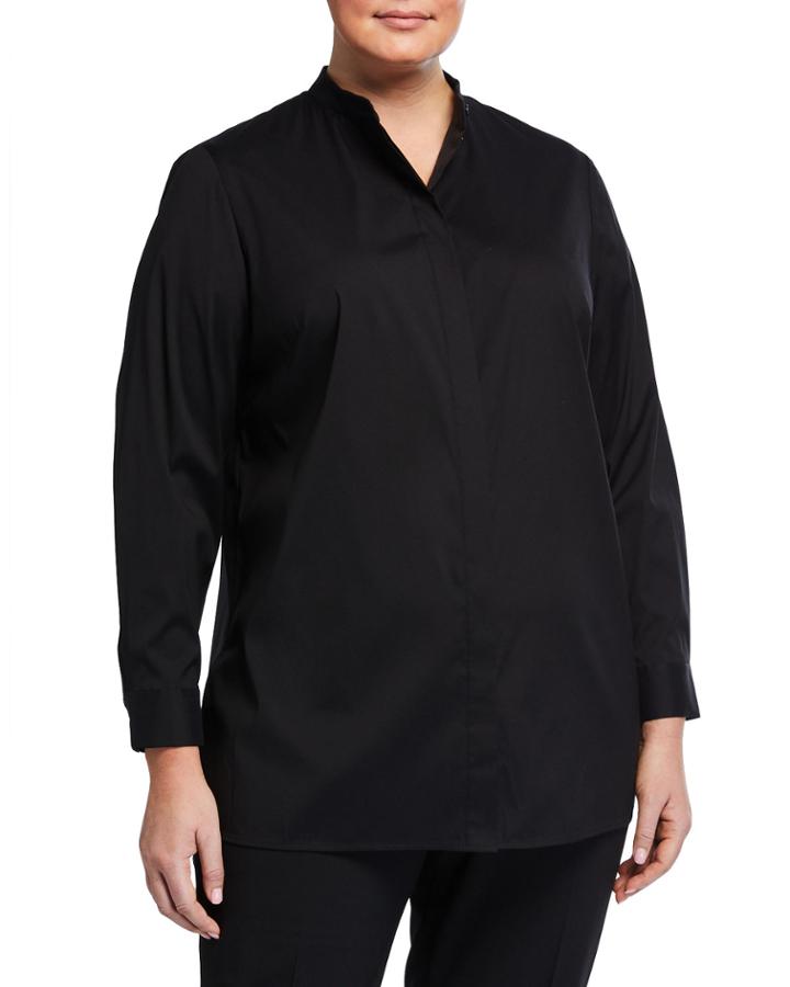 Plus Size Brayden Long-sleeve Button-down Blouse