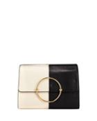 Astor Colorblock Leather Flap Clutch Bag