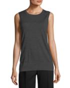 Sleeveless Sheer-trim