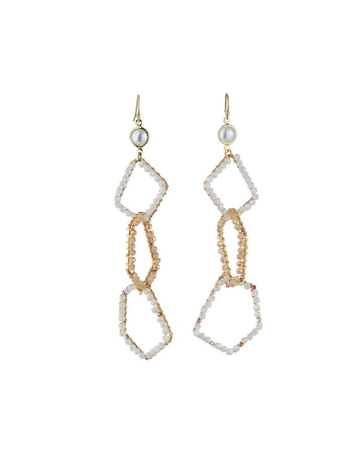 Mother-of-pearl & 3-tier Earrings