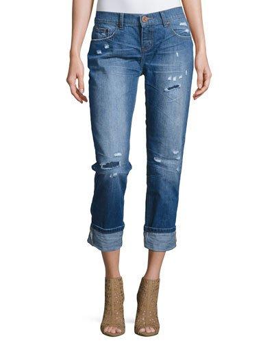 Awesome Baggies Cropped Jeans, Dark Blue