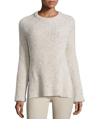 Ribbed Melange Wool-blend