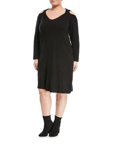 Cold-shoulder Sweater Dress,