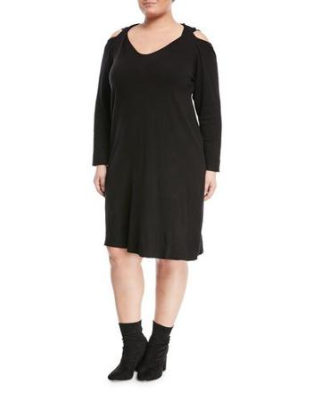 Cold-shoulder Sweater Dress,