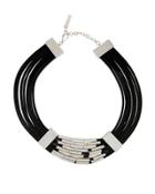 Multi-strand Leather Choker Necklace