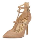Hayes Suede Caged Pointed-toe Pump