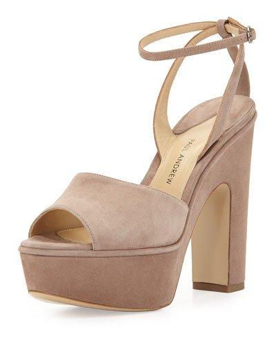 Suede Chunky-heel Platform