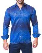 Men's Fibonacci Persian Navy Degraded Shaped-fit