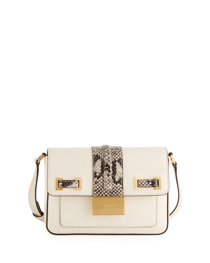Kami Leather Snake-print Crossbody Bag