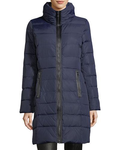 Pillow-collar Quilted Down Jacket