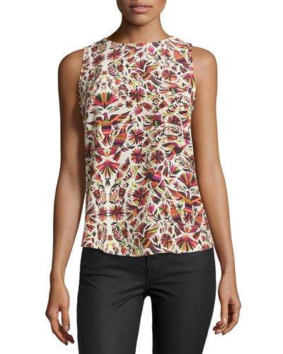 Sleeveless Printed Tank, Mexican Blanket