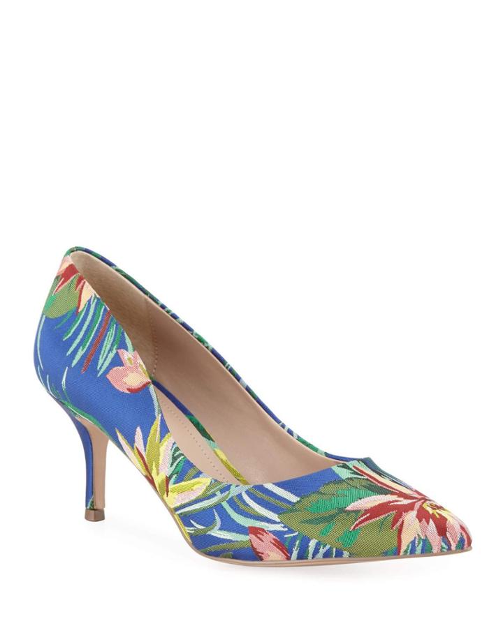 Andre Botanical Jacquard Pumps