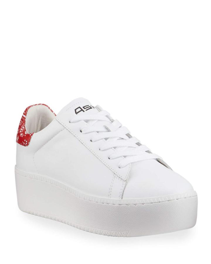 Cult S Bandana-embossed Leather Platform