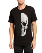Men's Half Skull Graphic T-shirt