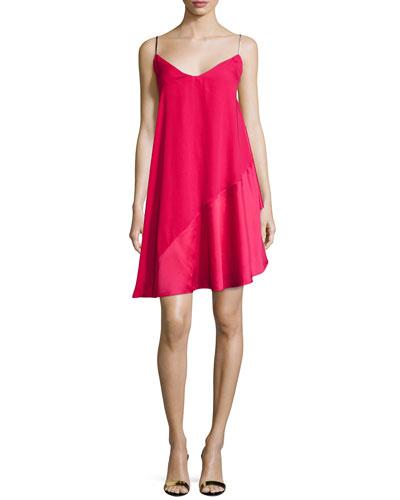 Sleeveless V-neck Cocktail Dress, Ruby