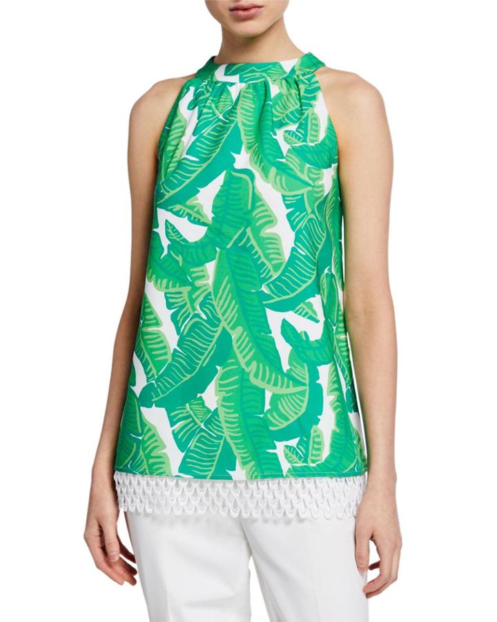 Sleeveless Halter Top W/