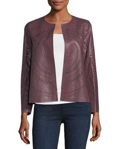 Callia Laser-cut Lambskin Topper Jacket