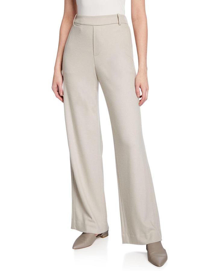 Cozy Wide-leg Wool-blend Pants