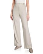 Cozy Wide-leg Wool-blend Pants