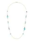 18k Rock Candy Long Station Necklace In Caribbean Blue