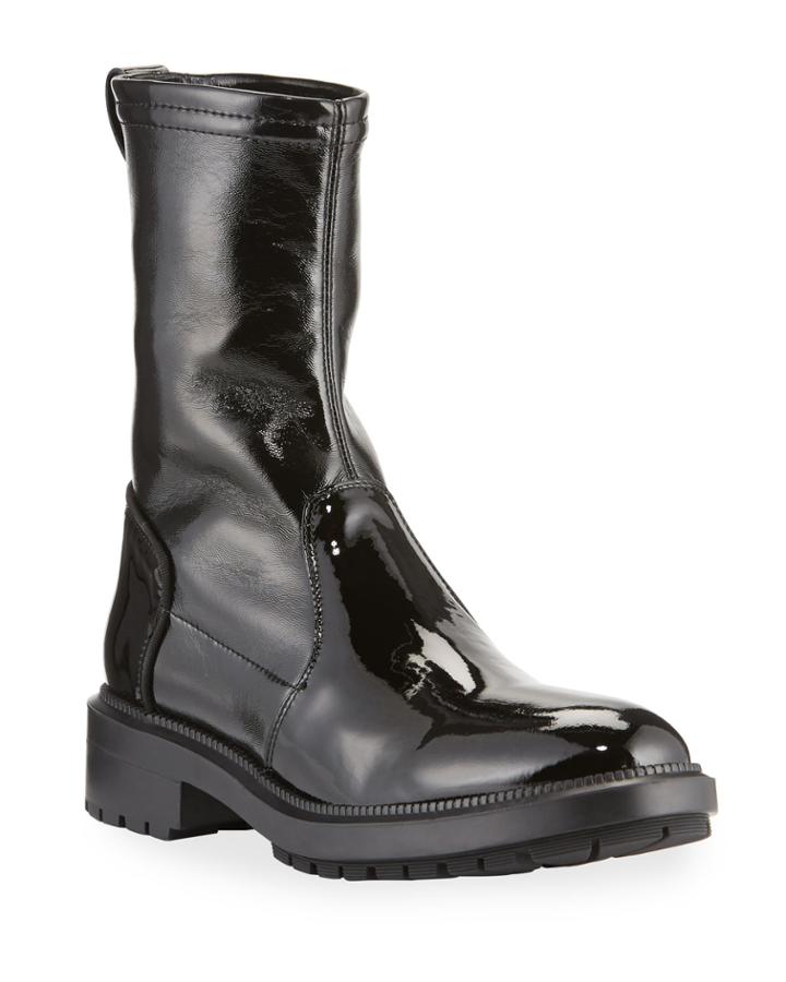 Leoda Weatherproof Patent Ankle Boots