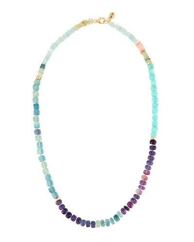 Amazonite & Fluorite Beaded Necklace