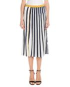 Vertical-stripe Pleated