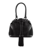 Heidi Faux-leather Bucket Bag, Black