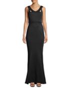 Bandage Jersey Cutout Trumpet Gown