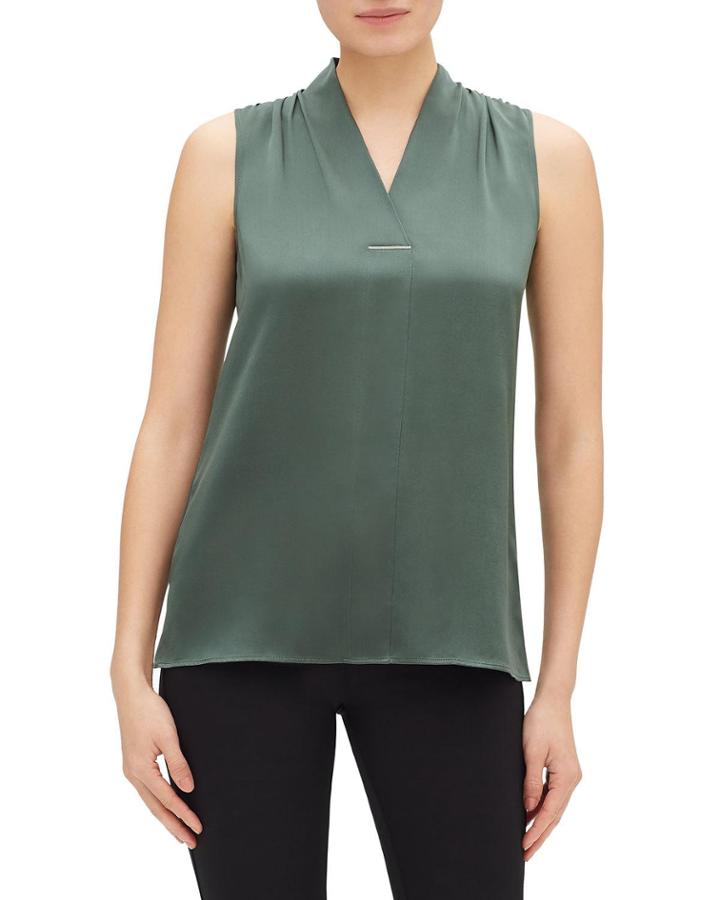 Meera Sleeveless Luxe Charmeuse Blouse