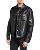 Men's Reversible Bonded-leather Jacket