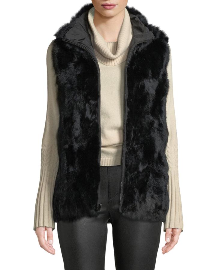 Reversible Fur-to-nylon Vest
