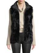 Reversible Fur-to-nylon Vest