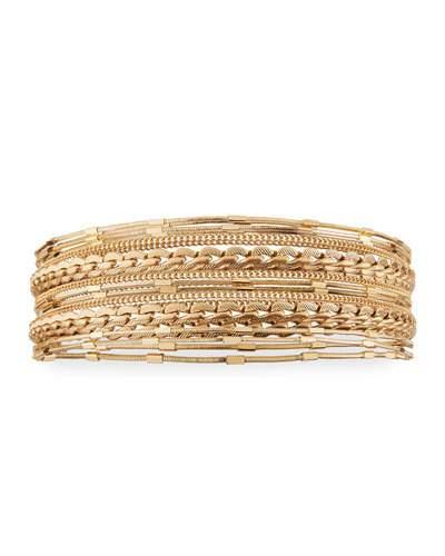 Mixed-chain Choker, Yellow Golden