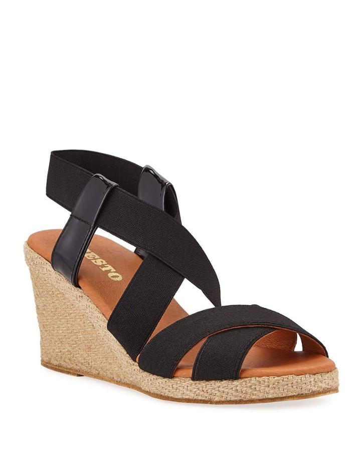 Daisy Elastic-strap Wedge Espadrilles